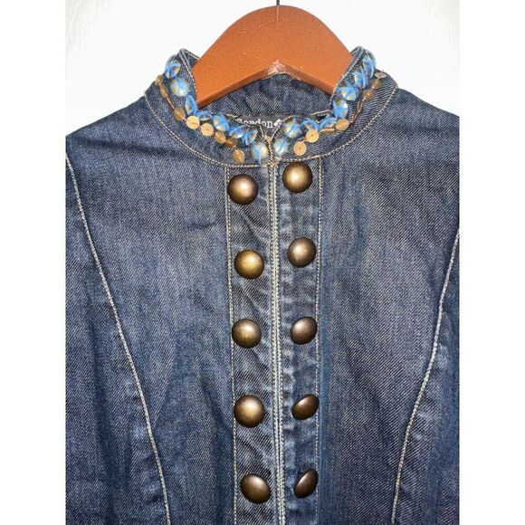 Gordon James Denim Jacket With Embellishments Size Medium - Picture 3 of 12